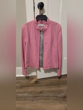 Wilson's Pink Leather Maxima Jacket    Size Large